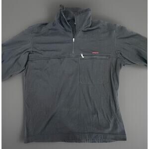 Patagonia Regulator Waffle Fleece 1/4 Zip Pullover Mens Medium Black USA Vintage